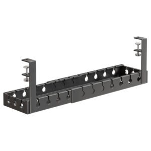 Extendable Adjustable Metal Under‑Desk Cable Management Tray Screw‑Mount Wire Organizer