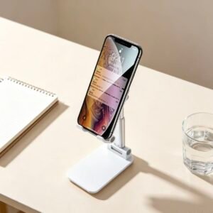 Adjustable Foldable Aluminum Desktop Cell Phone Stand Multi‑Angle Phone Holder